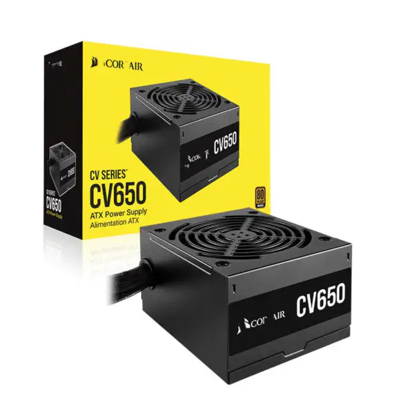Cors Air Power Pc τροφοδοτικό Cv650 650w Atx υψηλής ισχύος 80plus χαμηλού θορύβου ανεμιστήρα Rps0128