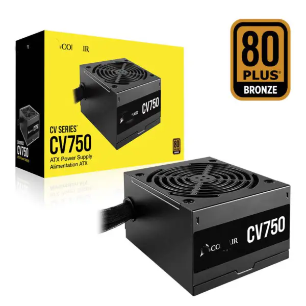 Cors Air Power Pc τροφοδοτικό Cv750 750w Atx υψηλής ισχύος 80plus χαμηλού θορύβου ανεμιστήρα Rps0146