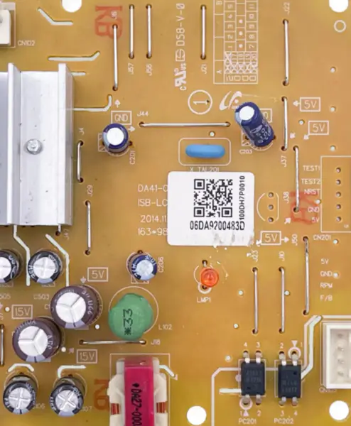 Πίνακας ελέγχου ψυγείου Samsung DA92-00483D PCB κυκλώματος DA41-00822A