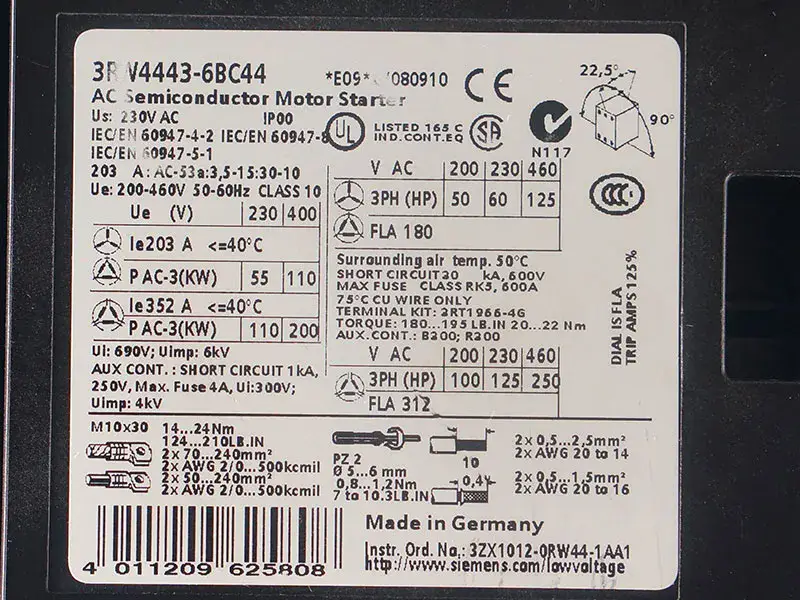 Μίζα SIEMENS 3RW4443-6BC44