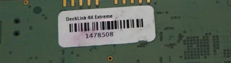 Κάρτα λήψης DeckLink 4K Extreme της Blackmagic Design