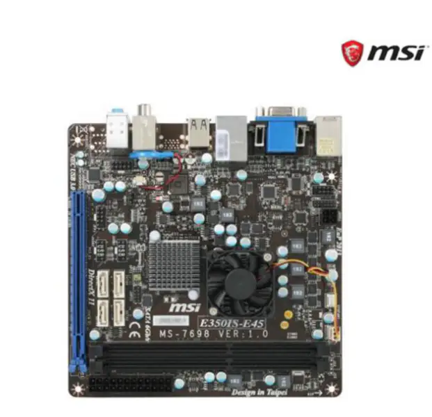 MSI E350IS-E45 AMD E-350 APU (1.6GHz, Dual-Core) AMD Hudson M1 Mini ITX Μητρική πλακέτα AMD Hudson M1 Mini ITX