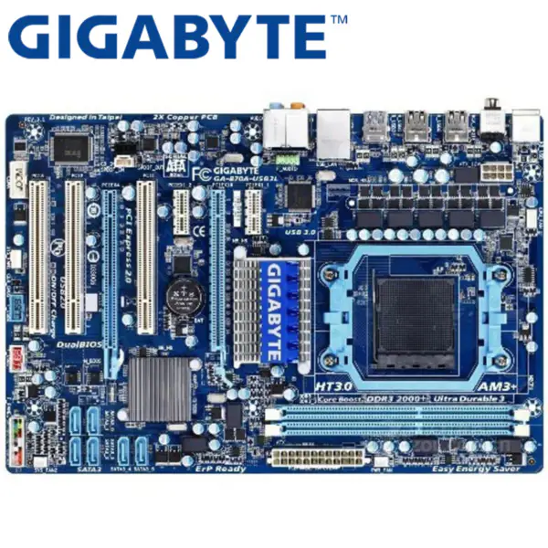 Gigabyte GA-870A-USB3L Μητρική πλακέτα επιτραπέζιων υπολογιστών 870 Socket AM3/AM3+ DDR3 8G ATX για Phenom II/Athlon II
