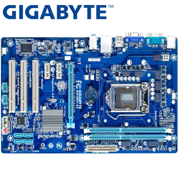Gigabyte GA-H61-S3 Μητρική πλακέτα H61 Socket LGA 1155 i3 i5 i7 DDR3 16G ATX