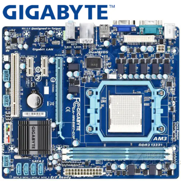 Gigabyte GA-M68MT-D3P Μητρική πλακέτα επιτραπέζιων υπολογιστών 630A Socket AM3 για Phenom II/Athlon II DDR3 8G
