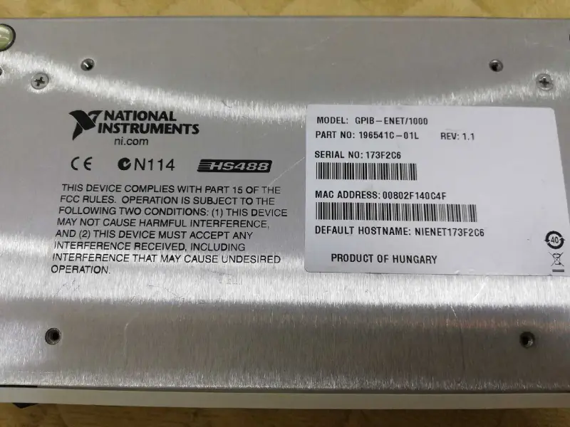 NI GPIB-ENET/100 Ελεγκτής GPIB προς Ethernet 186852F-01