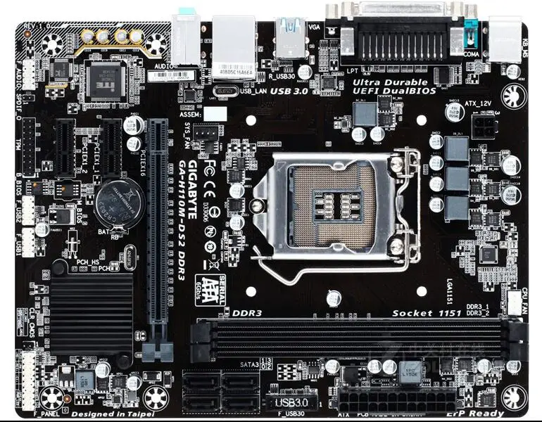 Gigabyte GA-H110M-DS2 DDR3 H110M-DS2 DDR3 Μητρική πλακέτα H110 LGA 1151 DDR4 Micro-ATX