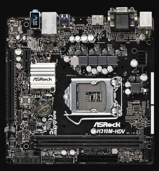 Μητρική πλακέτα ASROCK H310M-HDV H310 Socket LGA1151 DDR3 SATA3 USB3.0