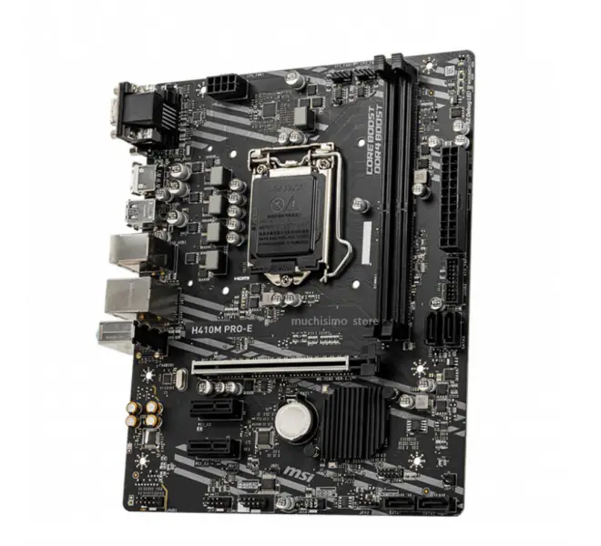 Μητρική κάρτα MSI H410M PRO-E 64GB PCI-E 3.0 M.2 SSD DVI PC DDR4 2133MHz Intel 10th-Gen Cpu Intel H410