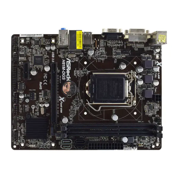 ASRock H81M-DGS R2.0 Μητρική κάρτα LGA1150 DDR3 16GB (Μέγεθος: 17.3*22.6)
