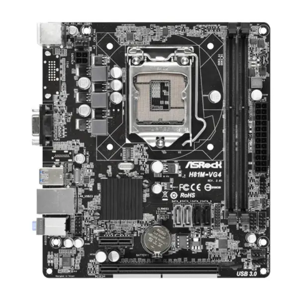 ASRock H81M-VG4 Μητρική κάρτα LGA1150 H81 USB3.0 SATA3 DDR3 (Μέγεθος 17*22)