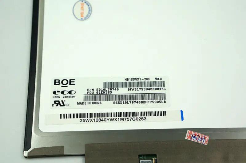 12,5 ιντσών BOE LCD LP125WH2 TPB1 HB125WX1-100 HB125WX1-200 για HP EliteBook 820 LCD οθόνη 30pin