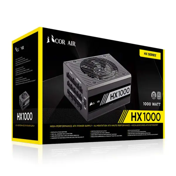 Cors Air Power 1000w Hx1000 Desktop τροφοδοτικό 80plus Platinum Active Pfc Full Module Pcie5 Support 4090
