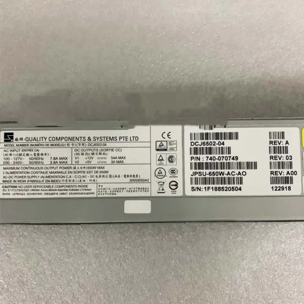 Juniper Jpsu-650w-ac-ao Mx204 τροφοδοτικό Ac