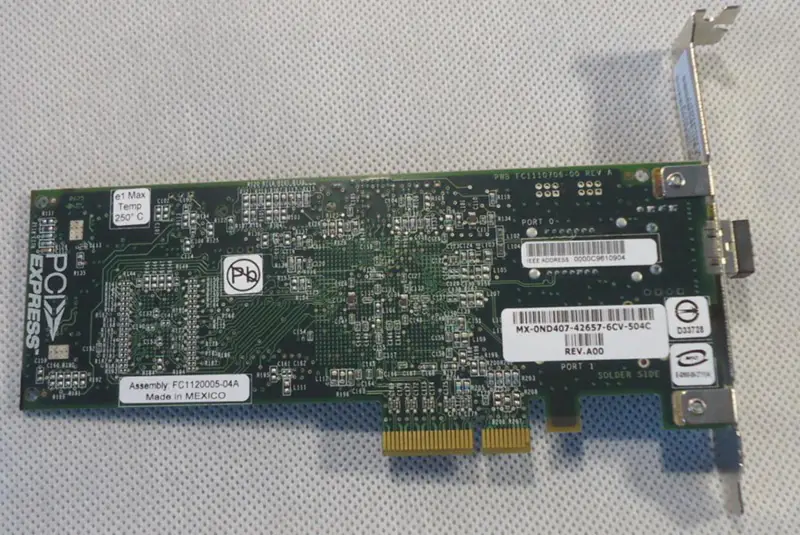 Emulex LPE1150-E 4Gbit PCIe x4 FC Προσαρμογέας προσαρμογέα HBA οπτικών ινών FC1120005-04A