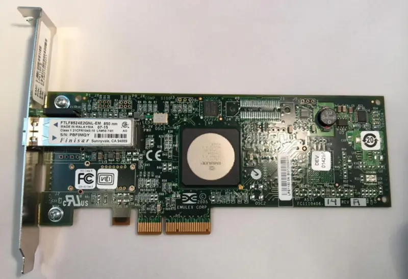 Emulex LPE1150-E 4Gbit PCIe x4 Κάρτα FC HBA μίας θύρας FC1120005-15A