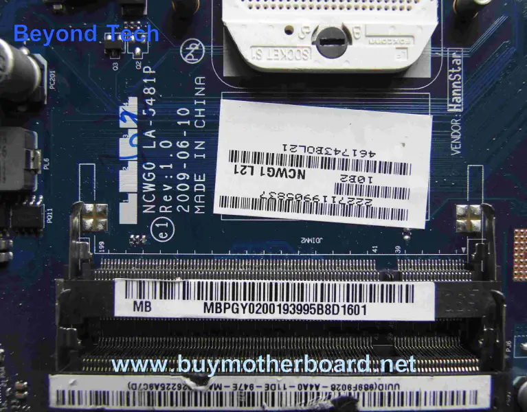 Μητρική πλακέτα Acer MBPGY02001 για AS5532