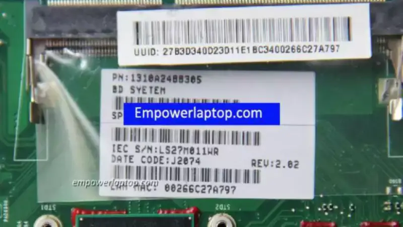 Μητρική πλακέτα Toshiba NB510 V000268040 6050A2488301-MB-A02 N2800