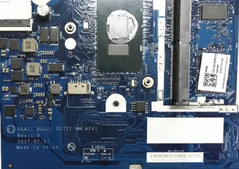 Μητρική πλακέτα φορητού υπολογιστή Lenovo 320-15isk DG721 NM-B241 με CPU SR342 i5-7200U/ /i7-7500U 4GB RAM DDR4