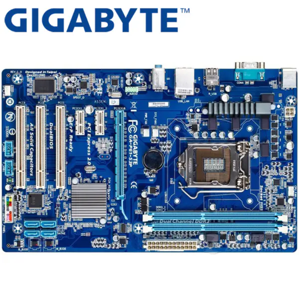 GIGABYTE GA-P61-S3P Μητρική πλακέτα επιτραπέζιας H61 Socket LGA 1155 i3 i5 i7 DDR3 16G ATX
