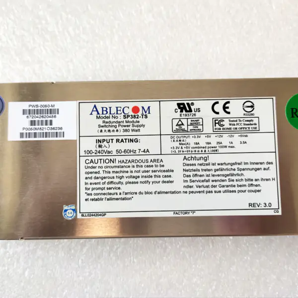 Ablecom PWS-0050-M SP382-TS Εναλλασσόμενο τροφοδοτικό
