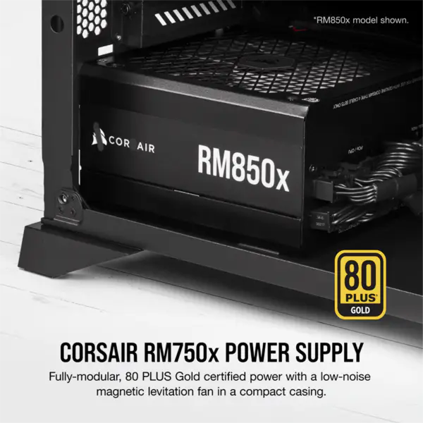 Μονάδες τροφοδοσίας ρεύματος Cors Air Psu Rm750x 750w Gold πιστοποίηση πλήρους μονάδας ανεμιστήρα Start-stop Intelligent Wake-up Rps0123