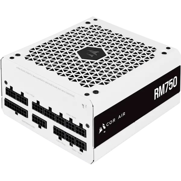 Cors Air Μονάδα τροφοδοσίας ρεύματος Psu Rm750 750w Λευκή πλήρης ενότητα 80plus Gold τροφοδοτικό 140mm χαμηλού θορύβου ανεμιστήρα Smart Wake-up Rps0119