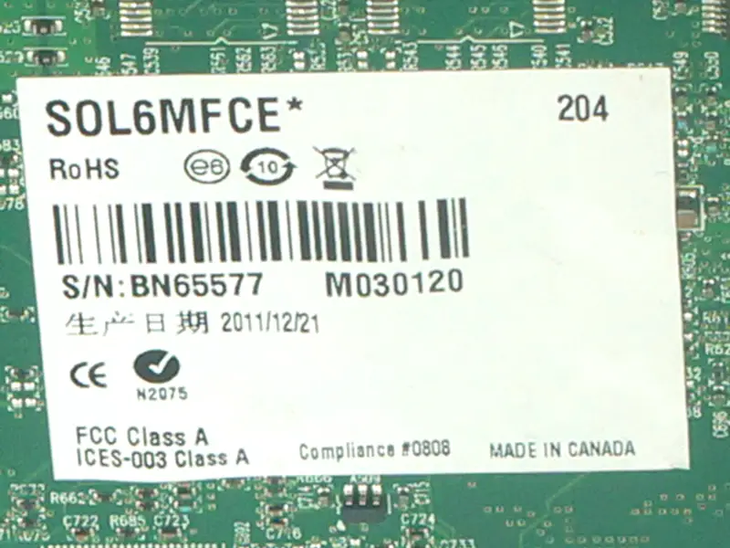 Κάρτα απόκτησης εικόνας Matrox SOL6MFCE Y7239-0201