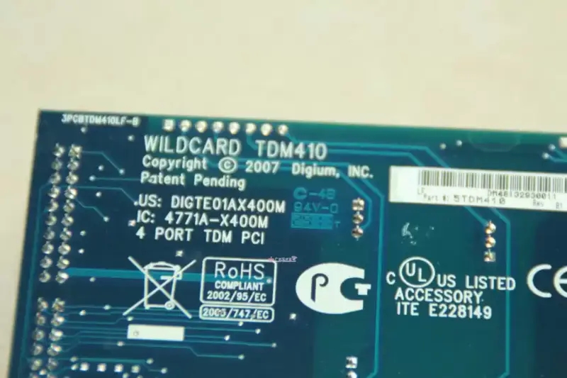 Asterisk TDM410P Κάρτα φωνής αναλογικής κάρτας 4 καναλιών με μονάδες FXO+FXS
