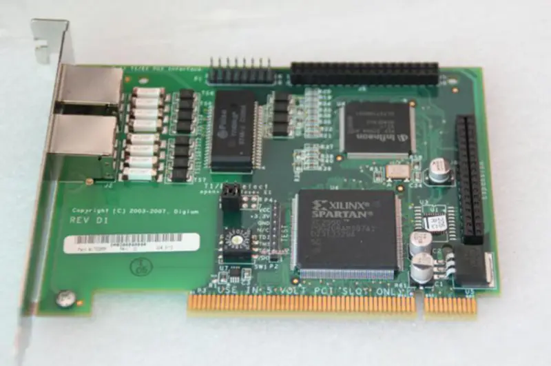Digium Wildcard TE205P Κάρτα PCI διπλής θύρας ISDN PCI βιομηχανικής μητρικής πλακέτας