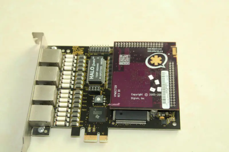 Asterisk TE420P TE420 ψηφιακή κάρτα 4 θυρών θύρα E1/T1 PCI-Express Card