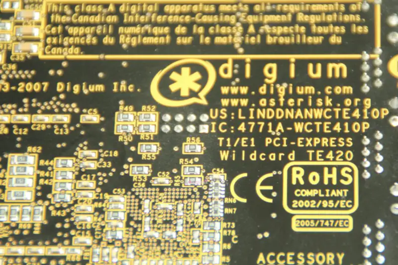 Asterisk TE420P TE420 ψηφιακή κάρτα 4 θυρών θύρα E1/T1 PCI-Express Card