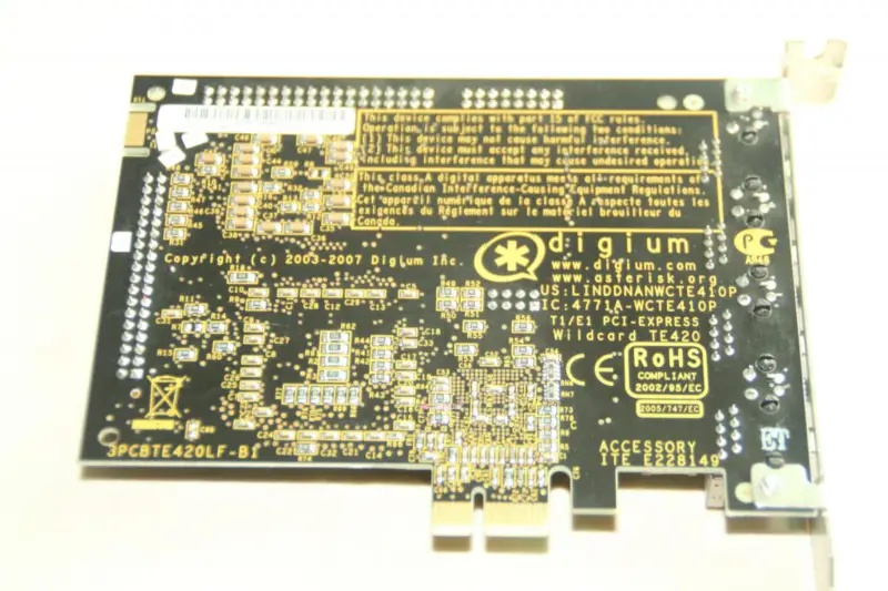 Asterisk TE420P TE420 ψηφιακή κάρτα 4 θυρών θύρα E1/T1 PCI-Express Card