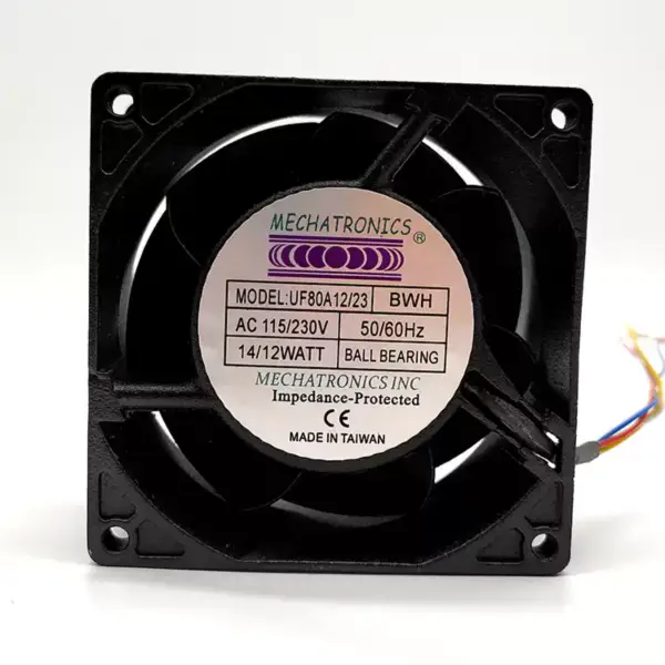 MECHATRONICS UF80A12/23-BWH 115/230V 14/12W 8cm τεσσάρων καλωδίων AB soft start cabinet AC Fan