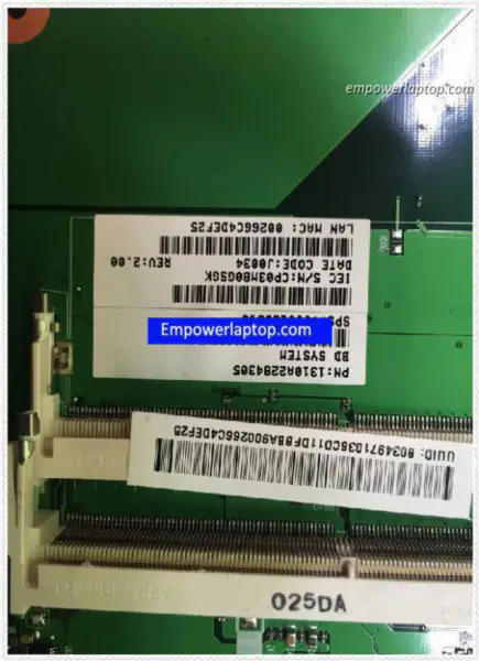 Toshiba L505 V000185590 Satellite L505 Motherboard