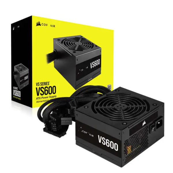 Cors Air Power Pc τροφοδοτικό Vs600 600w Atx τροφοδοτικό 80 Plus συμπαγές μέγεθος χαμηλού θορύβου 12cm ανεμιστήρα Rps0038