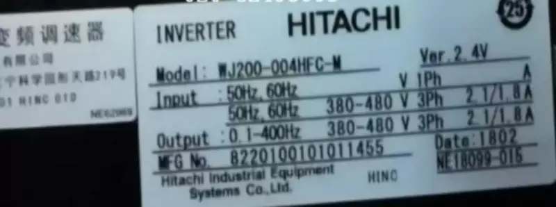 ΜΕΤΑΤΡΟΠΈΑΣ HITACHI WJ200-004HFC-M 0.4KW ΝΈΟΣ