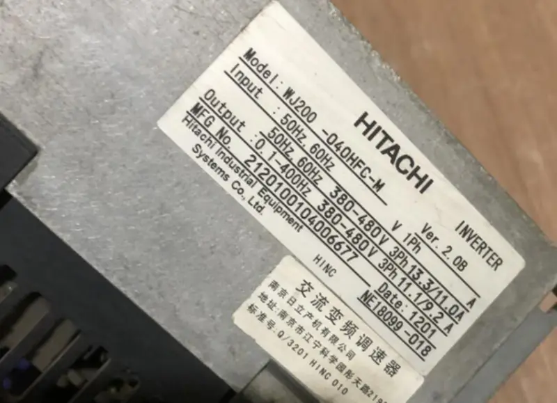 ΜΕΤΑΤΡΟΠΈΑΣ HITACHI WJ200-040HFC-M 4.0KW ΝΈΟΣ