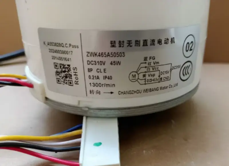TCL Air Conditioner Indoor Unit DC Fan Motor ZWK465A50503