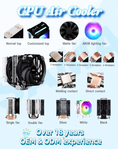 Cpu αέρα ψύκτη οδήγησε Cpu ψύκτη ανεμιστήρα για υπόθεση υπολογιστή