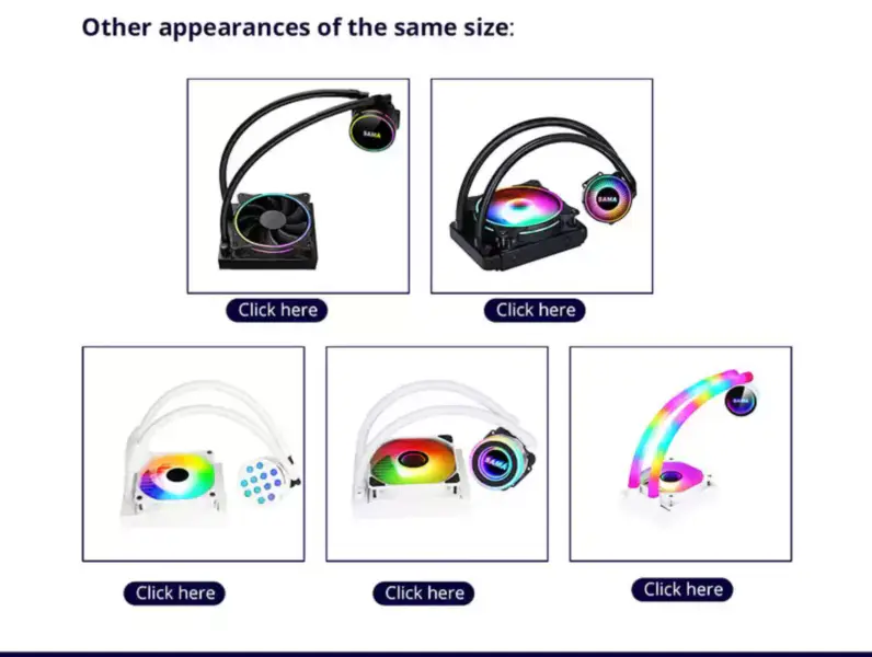 Sama 120mm Cooler Cpu Liquido Intel Cpu Cooler With Temperature Gaming Computer Liquid Cooler