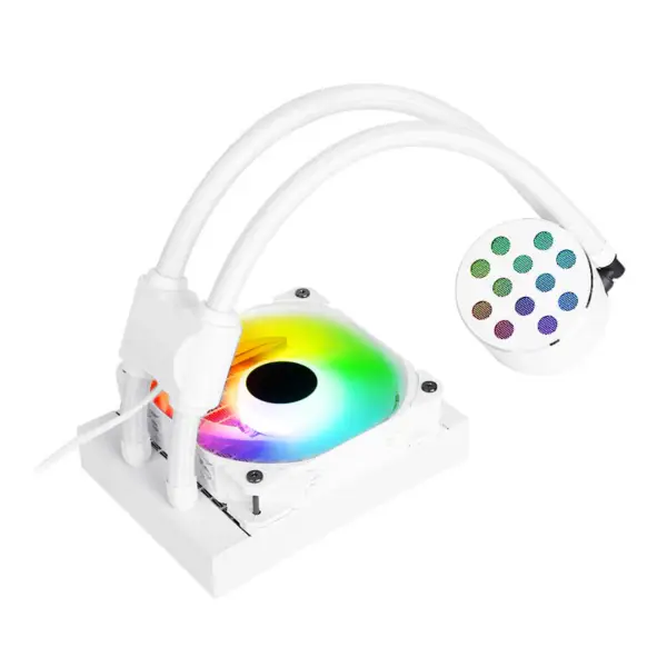 Sama 12cm Aio Cpu Cooler Radiator Copper Display Water Liquid Cooling Pc Cpu Cooler Rgb Glow With Lower Noise Pump