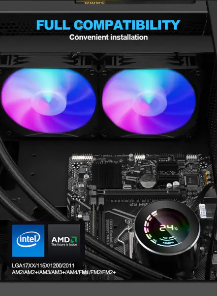 Sama 360mm Aio Cpu υγρό ψύξης νερού ψύκτη Kit Pc σύστημα Lcd οθόνη