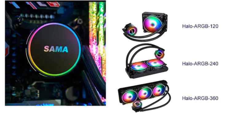 Sama Aio Cpu 120mm Radiator Heatsink Liquid Rgb Cooler Cpu Water Cooling Radiator Pc Gaming