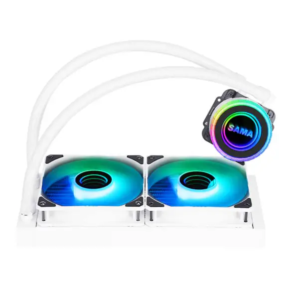 Sama Aio Cpu 240mm Radiator White Black Heatsink Liquid Rgb Cooler Cpu Pc Computer Processor Water Cooling Radiator Pc Gaming