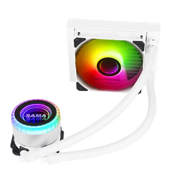 Sama Argb Coloful 120mm Radiator White Pc Cpu Water Cooler