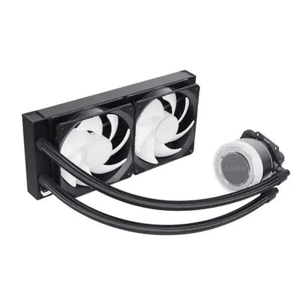 Sama Customizable Amd 240mm Aio Cpu Liquid Cooling Water Cooler Kit With Infinity Mirror Design