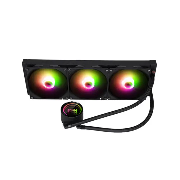 Sama Customizable Cooling Head Logo Cpu Liquid Coolers Pps Aluminum Radiator Cpu Cooling Am5 2500rpm Cpu Coolers