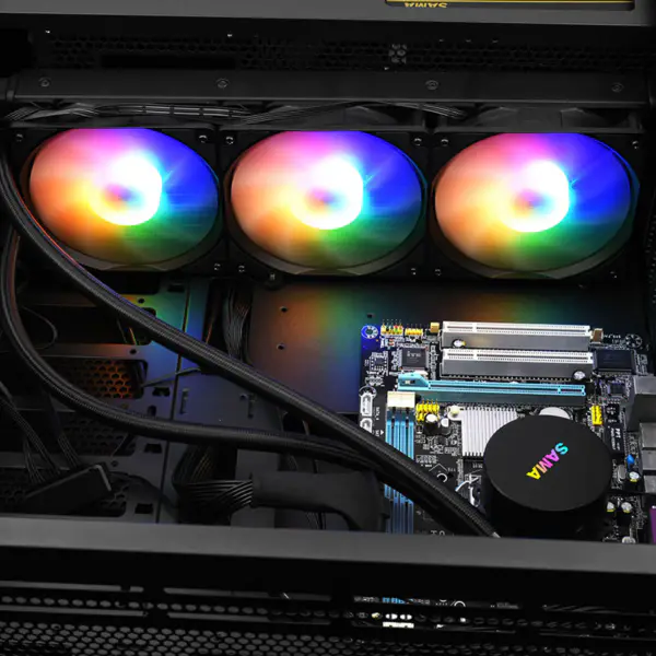 Sama Coloful ανεμιστήρα λευκό ψύκτη νερού για υπόθεση Pc