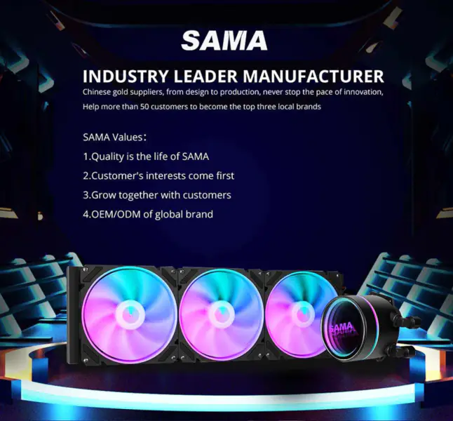 Sama 420mm ψυγείο Pc Cpu υγρής ψύξης 420 χιλιοστών